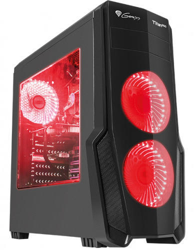 Natec - Szmtgp hz - Natec Genesis Titan 800 fekete/piros ATX hz, tp nlkl