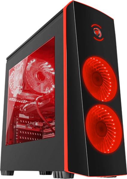 Natec - Szmtgp hz - Hz Natec Genesis TITAN 700 Red (Piros LED) ablakos oldallap NPC-1124