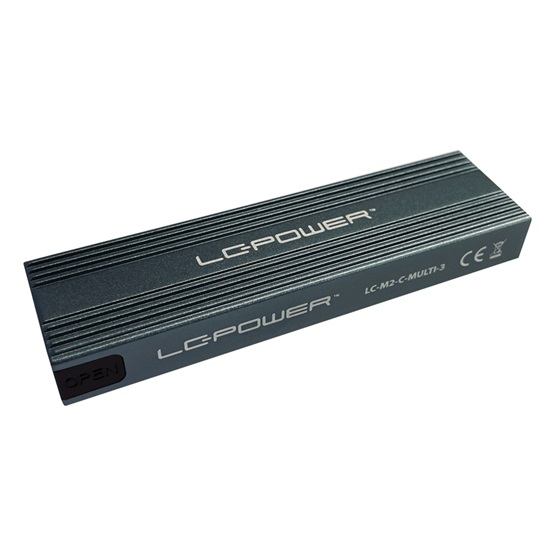 LC Power - Winchester hz USB - USB3.2 Type-C SSD Hz M.2 NVMe/SATA M.2 LC-M2-C-MULTI-3