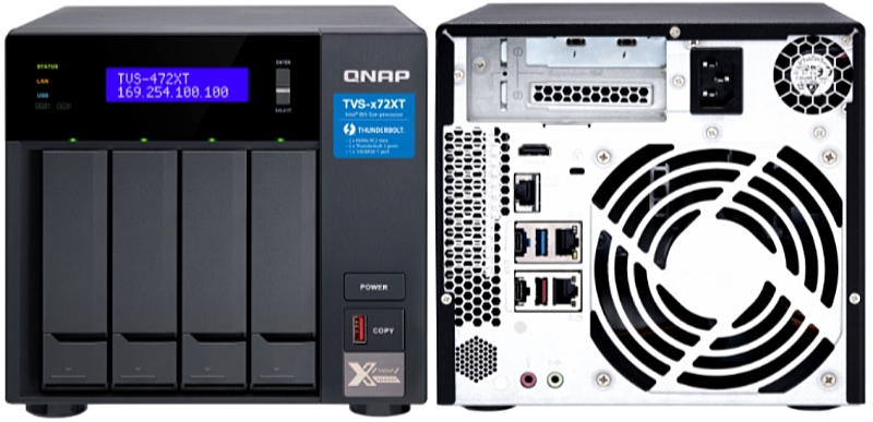 QNAP - Mentegysg NAS - QNAP TVS-472XT-PT-4G 4-Bay hlzati adattrol