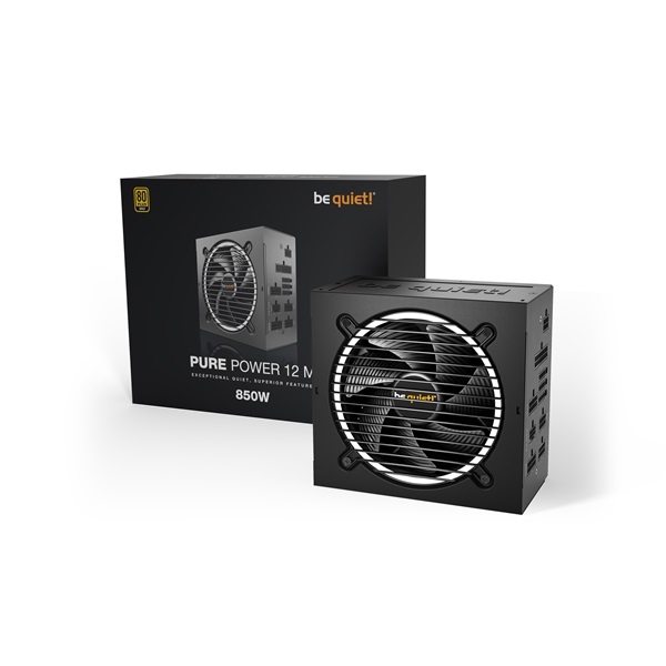 Be Quiet! - Tpegysg - Be Quiet! Tpegysg 850W - PURE POWER 12 M (80+ Gold, fekete) BN344