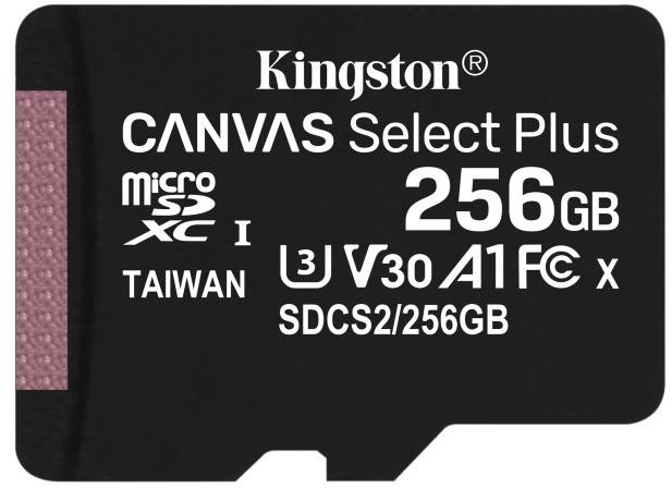 Kingston - Fot memriakrtya - SDmicro 256Gb Kingston SDXC Canvas Single Pack SDCS2/256GBSP