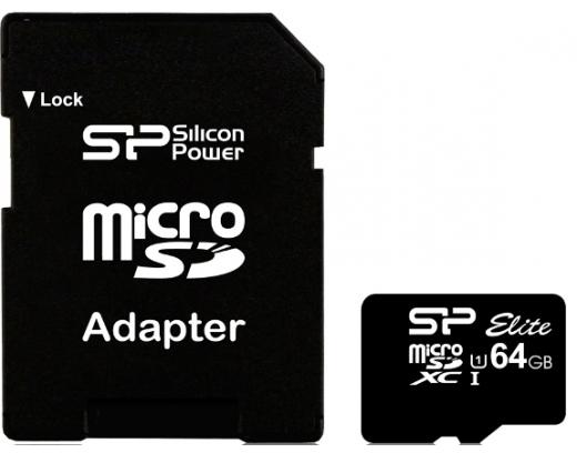 Silicon Power - Fot memriakrtya - SDMicro 64Gb Silicon Power CL10 UHS-1 +Adapt.SP064GBSTXBU1V10SP