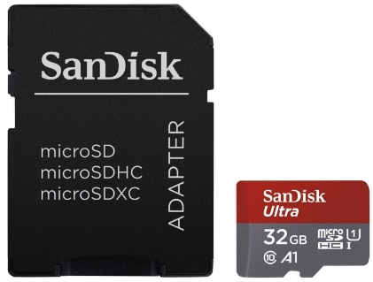 SanDisk - Fot memriakrtya - Sandisk Ultra 32Gb UHS-I A1 microSD memriakrtya + SD adapter