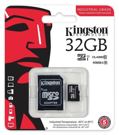 Kingston - Fot memriakrtya - Kingston Industrial Temperature 32GB CL10 UHS-I microSDHC memriakrtya+ adapter
