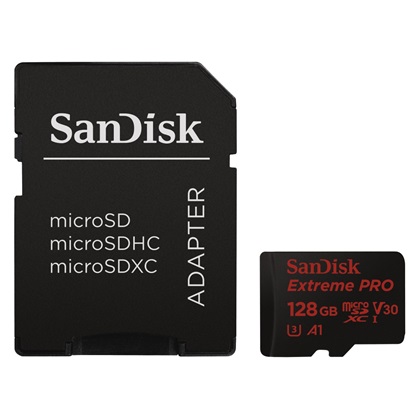 SanDisk - Fot memriakrtya - SDmicro 128Gb SanDisk Extreme Pro SDXC UHS-I CL10 V30 U3 21450 memriakrtya + SD adapter