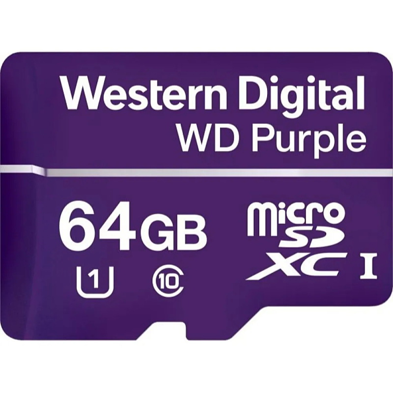 WD - Fot memriakrtya - Western Digital Purple 64Gb UHS-I U1 microSDXC memriakrtya