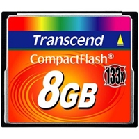 Transcend - Fot memriakrtya - CF 8Gb Compact Flash Transcend TS8GCF133
