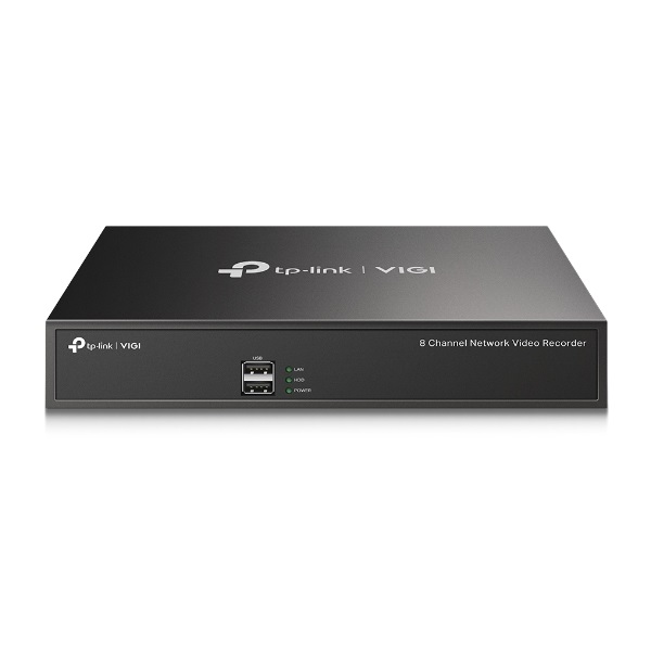TP-Link - Biztonsgi videorendszerek - TP-link NVR rgzt - VIGI NVR1008H (8 csatorna, H265+, 5MP, HDMI, VGA, 2xUSB, 1x Sata (max 10TB), audio)