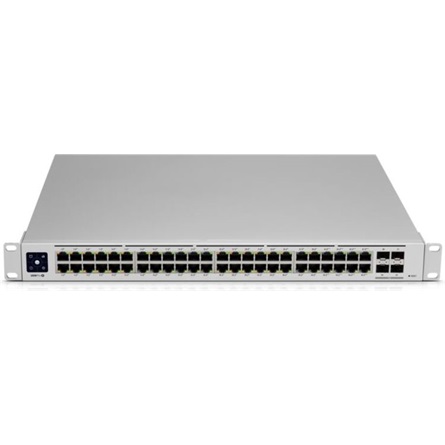 UBIQUITI - Switch, Tzfal - Switch Ubiquiti USW-48-POE Gen2 48x GbE 4x SFP 1Gb LAN (1Gb/s): 48 port, SFP: 4db, menedzselhet, energiafelhasznls: 240W, szrke