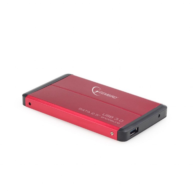 Gembird - Kls trolegysg hz - Gembird EE2-U3S-2-R 2,5' SATA USB3.0 alumnium HDD hz, piros