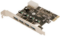 Logilink - I/O IDE SATA Raid - LogiLink PC0057A PCIE 4xUSB 3.0 Port Multi I/O krtya
