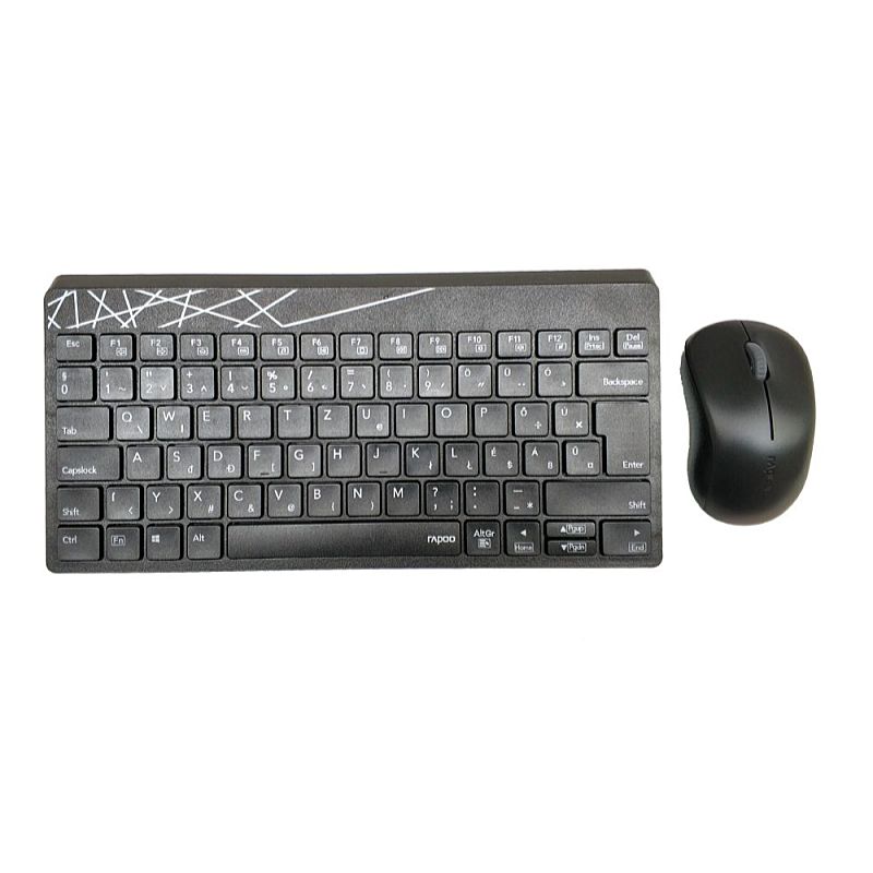 Rapoo - Billentyzet - Keyboard HU Rapoo 8000S Wireless+Mouse Black 190802 billentyzet mretek: 355 x 103 x 23mm