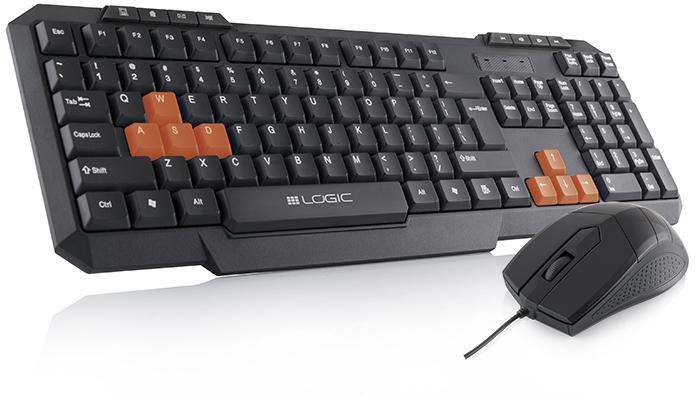Logic - Billentyzet - LOGIC LKM-201 fekete magyar USB gamer billentyzet + optikai egr