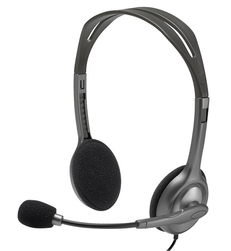 Logitech - Fejhallgat s mikrofon - Logitech H111 mikrofonos fejhallgat, fekete