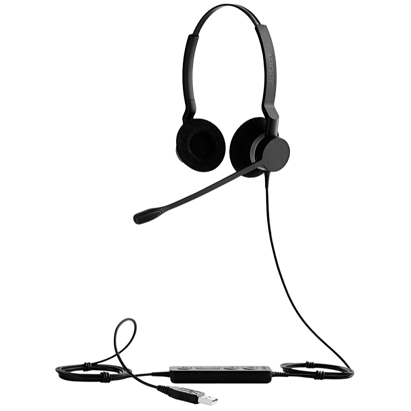 Jabra - Fejhallgat s mikrofon - Jabra BIZ 2300 MS Duo Headset USB-C, fekete