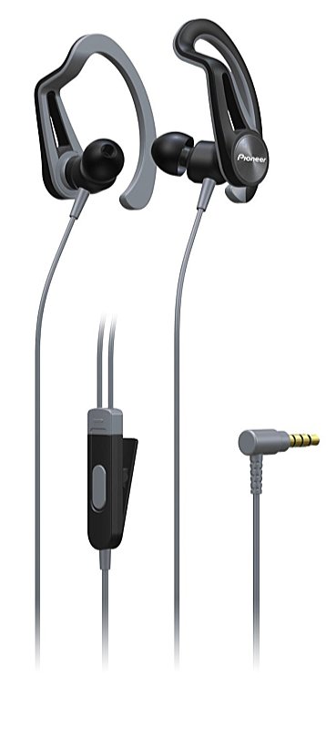 Pioneer - Fejhallgat s mikrofon - Pioneer SE-E5T-H sport fejhallgat + mikrofon, szrke