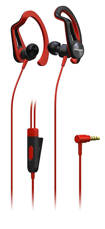 Pioneer - Fejhallgat s mikrofon - Pioneer SE-E5T-R sport fejhallgat + mikrofon, piros
