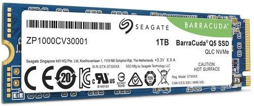 Seagate - SSD Winchester - SSD Seagate M.2 2280 1Tb Barracuda Q5 PCIe 3.0 NVMe ZP1000CV3A001 Read/Write: 2,400 / 1,700 MB/s,