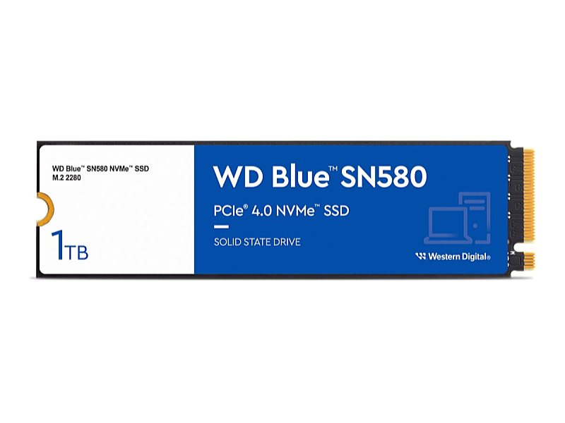 WD - SSD Winchester - SSD WD Blue M.2.2280 1Tb SN580 PCIe Gen4 NVMe WDS100T3B0E
