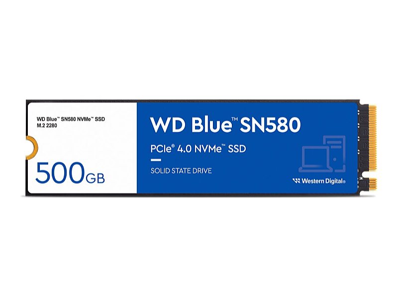 WD - SSD Winchester - SSD WD Blue M.2.2280 500Gb SN580 PCIe Gen4 NVMe WDS500G3B0E