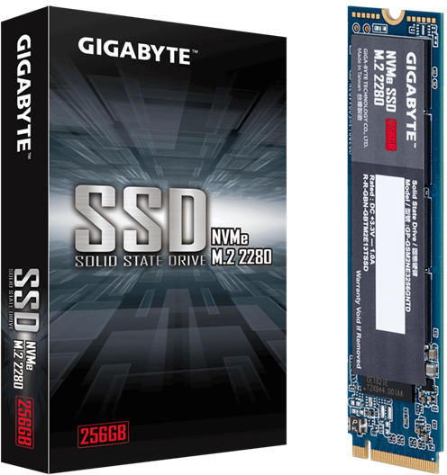 GigaByte - SSD Winchester - SSD Gigabyte M.2 2280 256GB NVMe GP-GSM2NE3256GNTD