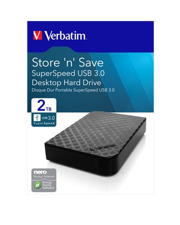 Verbatim - Winchester USB - HDD USB3 3,5' Verbatim 2Tb Store n Save 47683