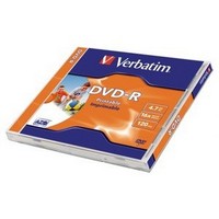 Verbatim - Mdia DVD lemez - Verbatim 4,7GB 16x nyomtathat DVD-R lemez