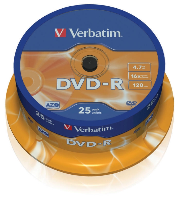 Verbatim - Mdia DVD lemez - Verbatim 4,7Gb 16x 25db/henger Matt Silver DDVD-R