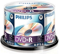 Philips - Mdia DVD lemez - Philips 4,7Gb 16x DVD-R, 50db/henger PH922579