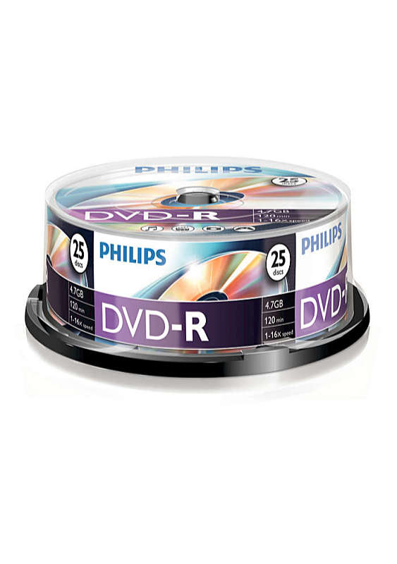 Philips - Mdia DVD lemez - Philips 4,7Gb 16x DDVD-R nyomtathat 25db/henger PH924306
