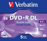 Verbatim - Mdia DVD lemez - Verbatim DVD+R DL 8,5Gb 8x 5db/Norml Tokos