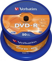 Verbatim - Mdia DVD lemez - Verbatim 4,7Gb 16x DVD-R 50db/henger