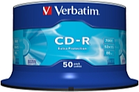 Verbatim - Mdia CD lemez - Verbatim 80' 52x DataLife CDR, 50db/henger