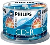 Philips - Mdia CD lemez - Philips 80' 52x CDR 50db/henger