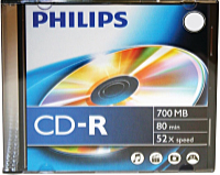 Philips - Mdia CD lemez - Philips 80' 52x CDR slim tokos PH778206