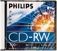 Philips - Mdia CD lemez - Philips 80' 12x CDRW, norml tokos