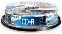 Philips - Mdia CD lemez - Philips 80' 52x CDR, 10db/henger