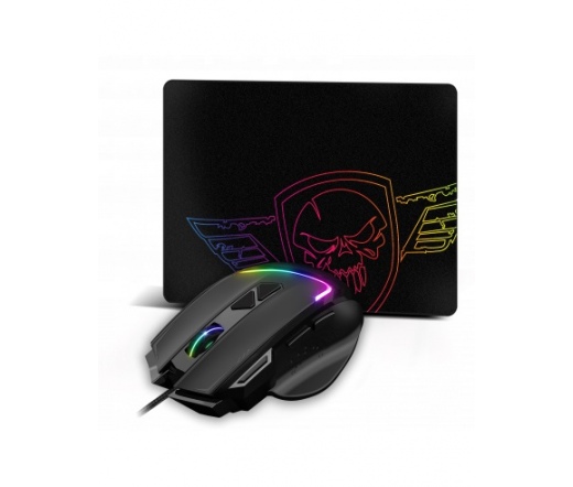 Spirit of Gamer - Egr / egrpad - Mouse Spirit of Gamer PRO-M3 RGB+ Mousepad S-PM3RGB (Optikai, 7200DPI, 8 gomb, harisnyzott kbel, fekete) + egrpad