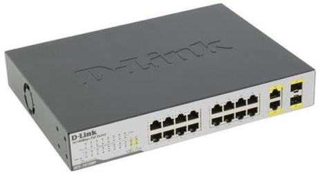 D-Link - Switch, Tzfal - D-Link DES-1018MP 16 port PoE +2SFP Switch