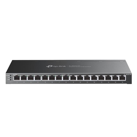 TP-Link - Switch, Tzfal - Switch TPLink TL-SG2016P 16port Giga with 8port PoE+ LAN (1Gb/s): 16 port, tviteli hattvolsg: 100m, menedzselhet, energiafelhasznls: 146,5W, fekete Gyrti cikkszm: