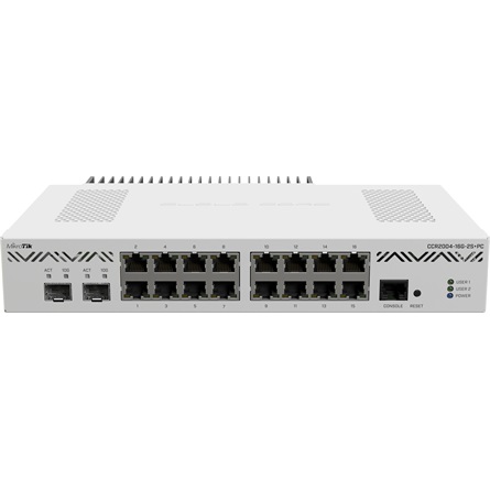 Mikrotik - Switch, Tzfal - Router Mikrotik CCR2004-16G-2S+PC 16xGbE +10GbE 2xSFP+
