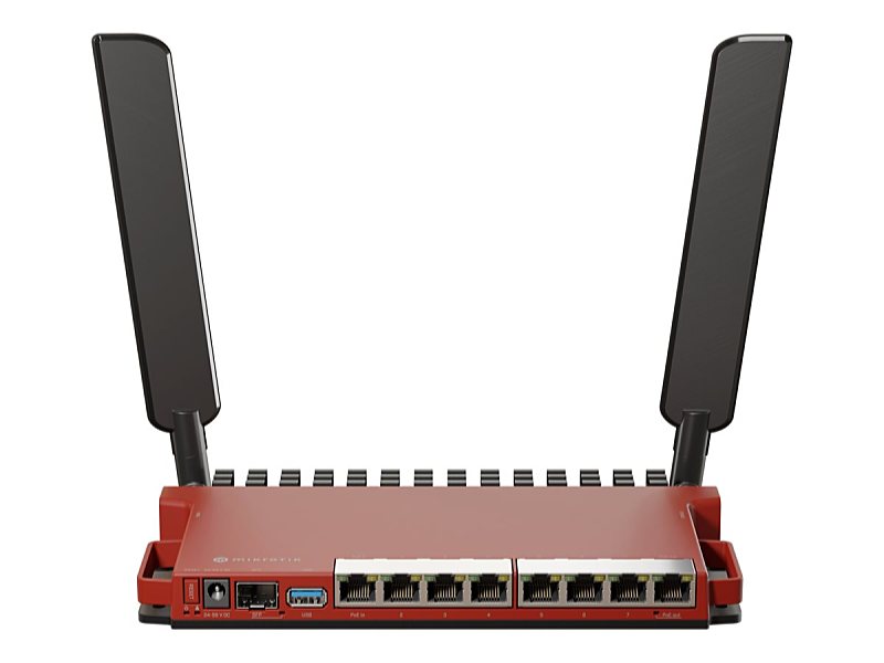Mikrotik - WiFi eszkzk - Router MikroTik RouterBOARD Wi-Fi 6 AX600 L009UIGS-2HAXD-IN MikroTik L009 Series L009UIGS-2HAXD-IN - Router - 9-port switch - GigE, 2.5 GigE - 2.4 GHz 8 x 10Base-T/100Base-TX/1000Base-T - RJ-45 1 x 2.5GBase-T (PoE) - SFP (mini-GBIC) Antenna: 2 x