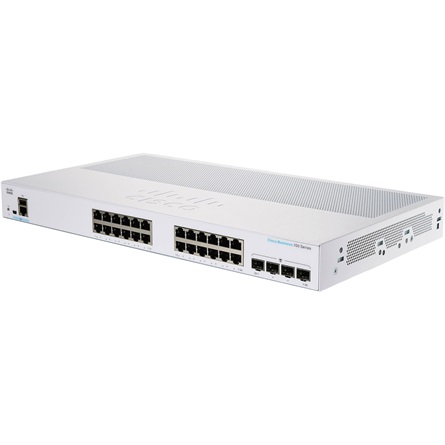 Cisco - Switch, Tzfal - Switch Cisco CBS350-24T-4G-EU 24xGbE+4xGbE SFP Managed L2/L3 LAN (1Gb/s): 24 port, SFP: 4db, menedzselhet, energiafelhasznls: 25,63W, fehr