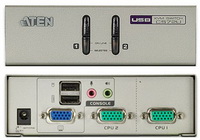 ATEN - Monitor eloszt KVM - Aten CS72U-A7 2PC USB KVM Switch + kbel