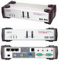 ATEN - Monitor eloszt KVM - ATEN KVM switch 2PC USB +kbel Dual-View CS1742