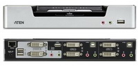 ATEN - Monitor eloszt KVM - Aten CS1642A USB DVI Dual View KVMP Switch + Sound 2.1 Surround