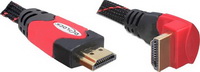 DeLOCK - Kbel - DeLock HDMI-A 19 Pin male - papa - HDMI-A 19 Pin male - papa 90 fokos 2m kbel