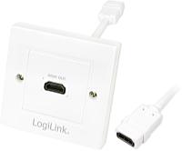 Logilink - Kbel - Logilink AH0014 HDMI 1x fali aljzat 10cm kbellel, fehr