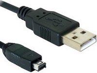 Valueline - Kbel - Valueline 1,8m USB2.0 AM4P-6 (A-B) digitlis kamera kbel, fekete